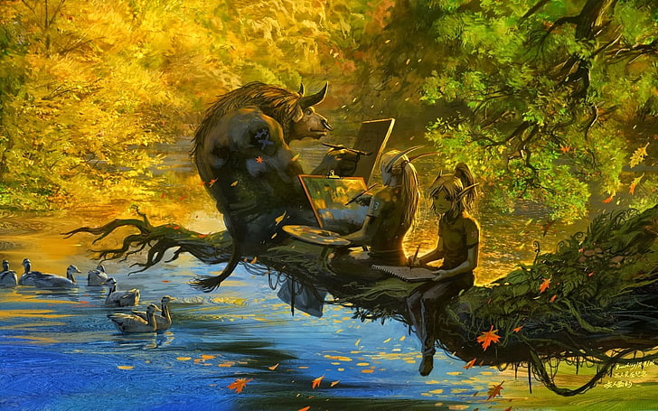 Илюстрация на елфи, World of Warcraft: Wrath of the Lich King, World of Warcraft, видео игри, HD тапет