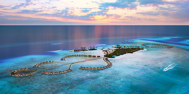 Карибско море, пейзаж, Малдиви, фотография, море, HD тапет HD wallpaper