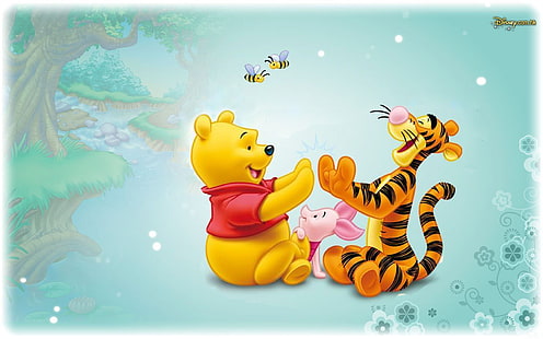 Tigrou porcelet et Winnie l'ourson bébé dessin animé Disney Hd fond d'écran 1920 × 1200, Fond d'écran HD HD wallpaper