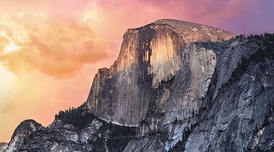 OS X Yosemite, brun klippa, datorer, Mac, HD tapet HD wallpaper