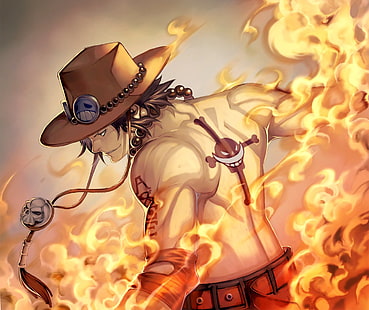 Portgas D. Ace illustration, Anime, One Piece, Portgas D. Ace, HD wallpaper HD wallpaper