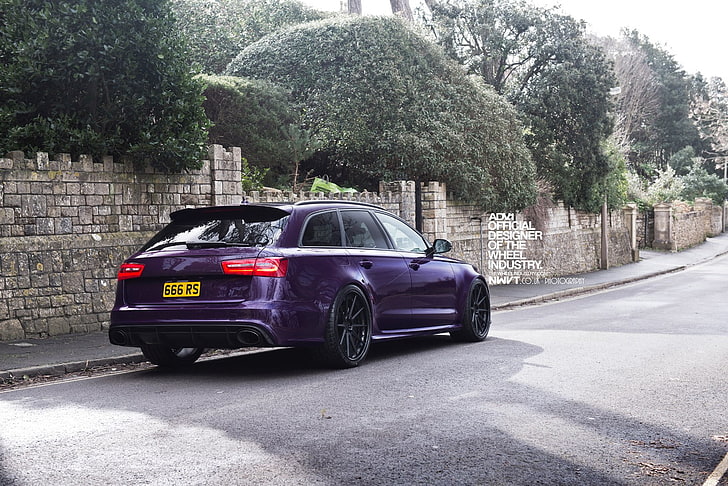 Audi, RS6, purple, ADV.1, ADV.1 Wheels, Quattro, audi quattro, Audi RS6 Avant, HD wallpaper