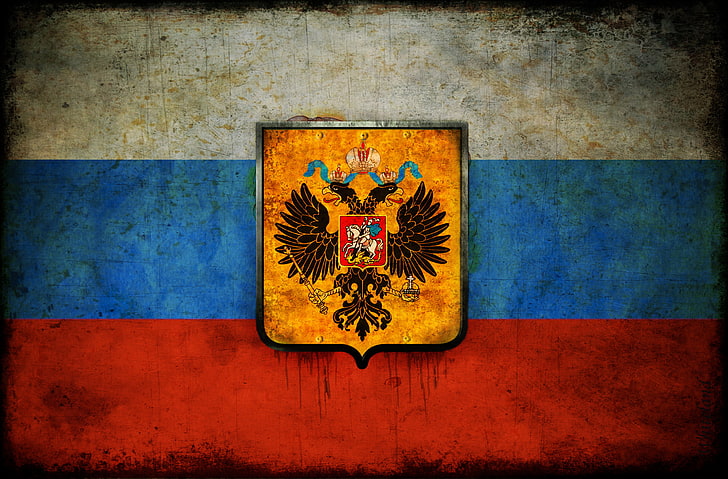 ธงแอลเบเนียไตรรงค์ตราแผ่นดินธงรัสเซีย, วอลล์เปเปอร์ HD