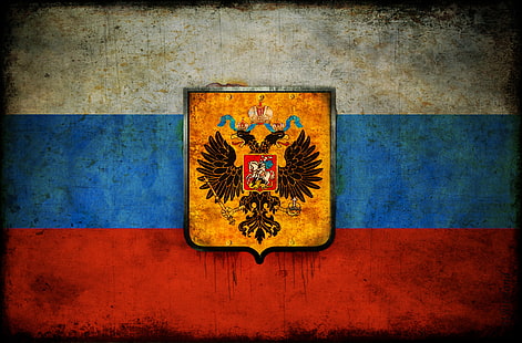 drapeau albanais, tricolore, armoiries, drapeau russie, Fond d'écran HD HD wallpaper