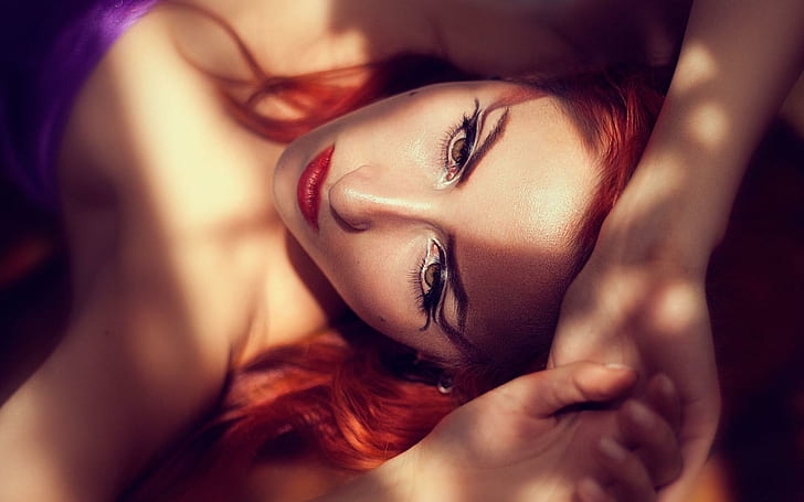 Redhead Makeup, redhead, makeup, HD wallpaper
