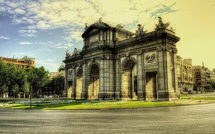 Monuments, Puerta de Alcalá, Fond d'écran HD