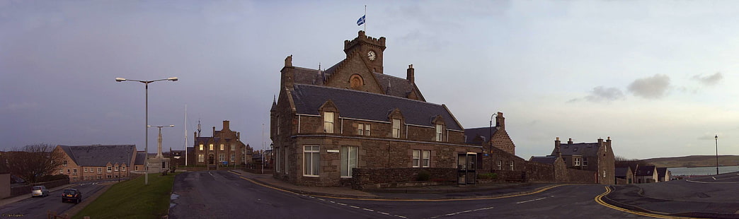 lerwick, lerwick town hall, scotland, shetland, shetland islands, united kingdom, HD wallpaper HD wallpaper