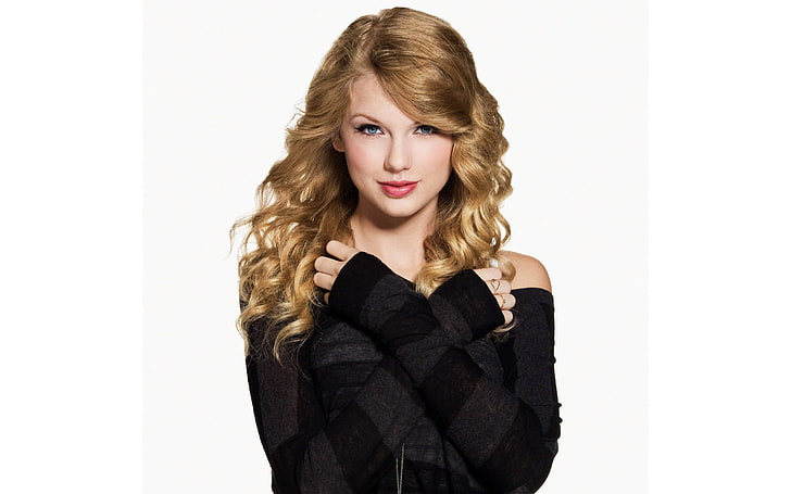 Taylor Swift, singer, celebrity, women, simple background, HD wallpaper