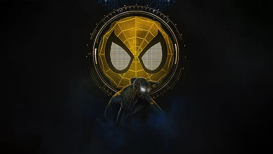 spiderman No Way Home, Marvel Cinematic Universe, Tom Holland, logotyp, HD tapet HD wallpaper