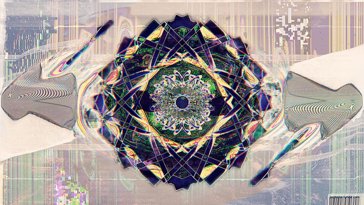 arte glitch, abstracto, oscuro, LSD, Fondo de pantalla HD