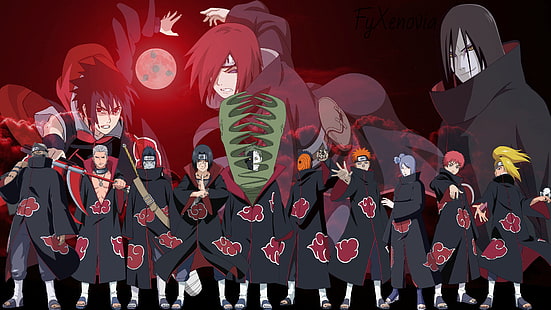 شخصيات Naruto الرسوم التوضيحية ، Anime ، Naruto ، Akatsuki (Naruto) ، Deidara (Naruto) ، Hidan (Naruto) ، Itachi Uchiha ، Kakuzu (Naruto) ، Kisame Hoshigaki ، Konan (Naruto) ، Nagato Uzumaki ، Obito Uchiha ، Orochimaru (Naruto) ، ألم (ناروتو) ، ساسوري (ناروتو) ، ساسكي أوتشيها ، زيتسو (ناروتو)، خلفية HD HD wallpaper