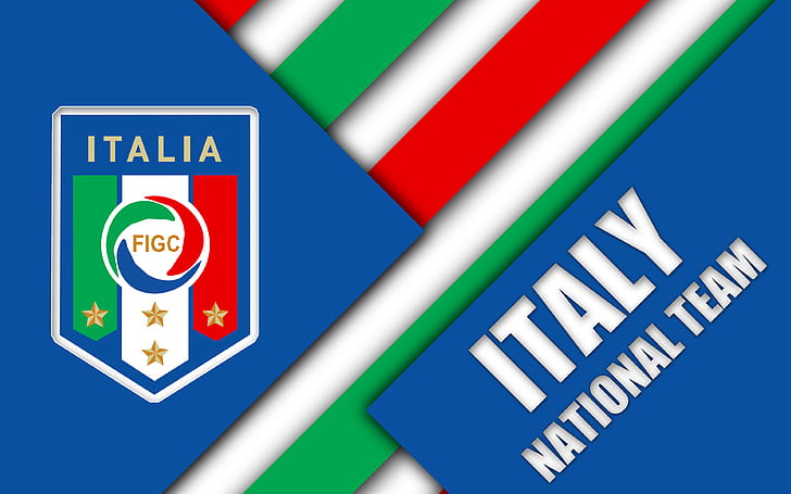 Sepak Bola, Tim Sepak Bola Nasional Italia, Emblem, Italia, Logo, Wallpaper HD
