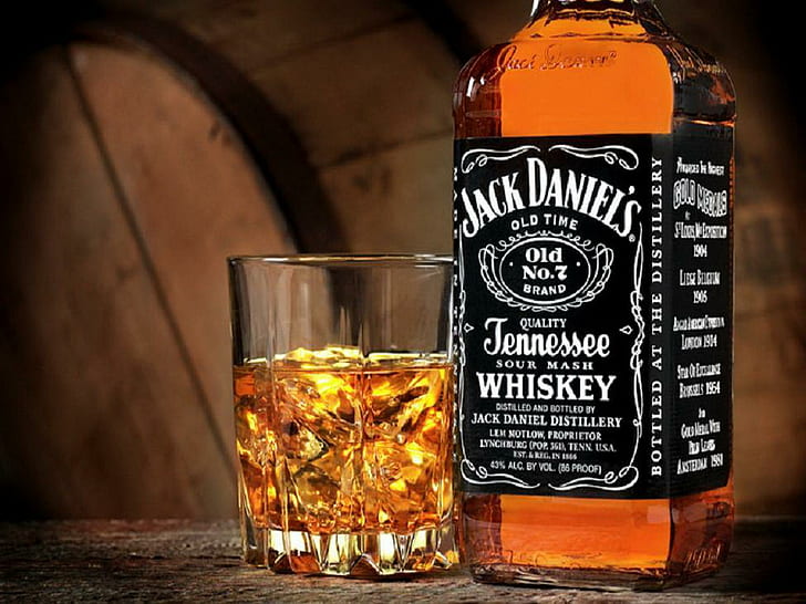 Jack Daniels, tennesse hard, alchohal, whiskey, drink, yummy, 3d, dan abstrak, Wallpaper HD