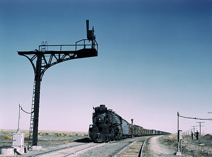 поезд, железная дорога, паровоз, HD обои HD wallpaper