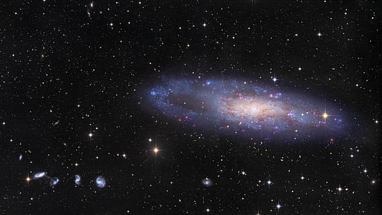 galáxia, espaço, estrelas, campo profundo do Hubble, HD papel de parede HD wallpaper