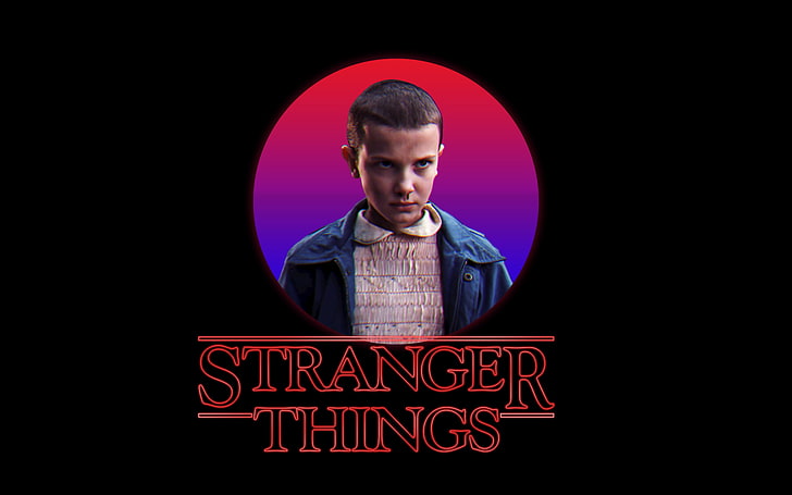 Millie Bobby Brown As Eleven In Stranger Things Logo, HD wallpaper
