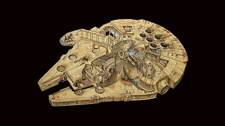 Star Wars Millennium Falcon vector art, Millennium Falcon, Star Wars, artwork, HD wallpaper