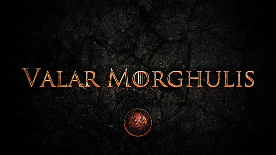 czarne tło z nakładką tekstową, Game of Thrones, Valar Morghulis, Valar Dohaeris, cytat, Tapety HD HD wallpaper