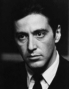 Al Pacino, Michael Corleone, monocromático, O Poderoso Chefão, HD papel de parede HD wallpaper