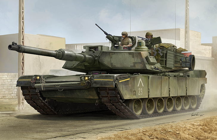 Abrams, US Army, main battle tank, Vincent Wai, MBT, Abrams Integrated Management, M1A1 AIM, HD wallpaper