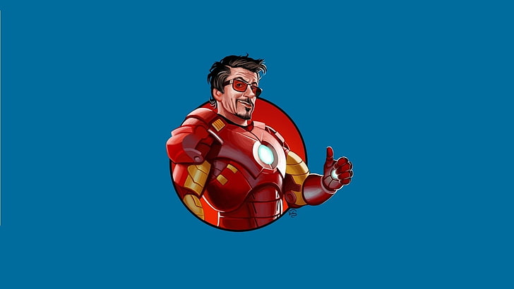Iron Man-Illustration, Minimalismus, Iron Man, HD-Hintergrundbild