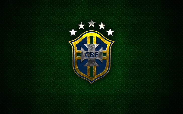 Piłka nożna, reprezentacja Brazylii w piłce nożnej, Brazylia, emblemat, logo, Tapety HD