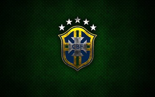 サッカー、ブラジルナショナルフットボールチーム、ブラジル、エンブレム、ロゴ、 HDデスクトップの壁紙 HD wallpaper