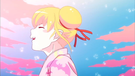 Monogatari-Serie, Oshino Shinobu, blond, HD-Hintergrundbild HD wallpaper
