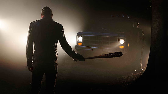 Jeffrey Dean Morgan, Negan, 4K, Lennie James, Season 7, The Walking Dead, HD wallpaper HD wallpaper