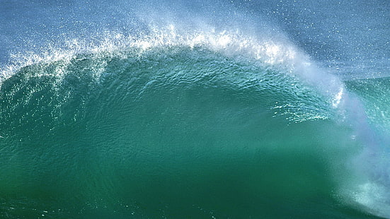 океански вълни, море, вълна, ябълка, Mac OS X, HD тапет HD wallpaper