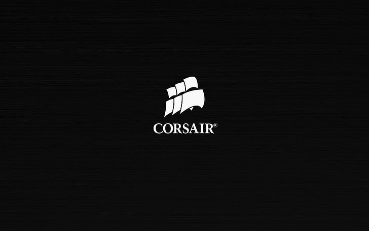 コルセアのロゴ、コルセア、ロゴ、ハイテク、ブランド、 HDデスクトップの壁紙