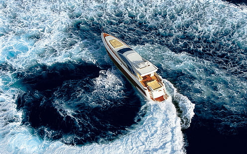 barca, yacht, Sfondo HD HD wallpaper