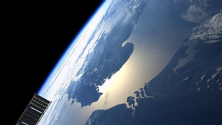 земля обои, Земля, спутник, фотография, вода, космос, Нидерланды, Англия, орбиты, пейзаж, HD обои