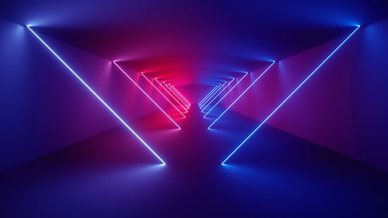 abstrakt, huawei, lichter, neon, HD-Hintergrundbild HD wallpaper