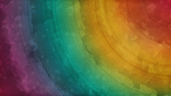 Ilustración abstracta multicolor, colorido, abstracto, acuarela, arco iris, arte digital, formas, ilustraciones, Fondo de pantalla HD HD wallpaper