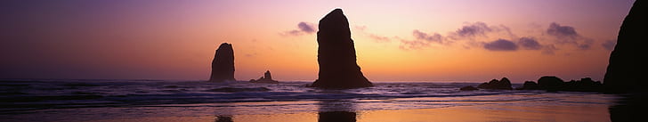 spiaggia, lettino, monitor, multi, multiplo, plage, roche, rocher, rock, schermo, soleil, tramonto, triplo, Sfondo HD