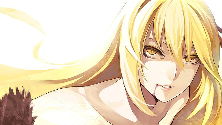 Anime, Anime Girls, Oshino Shinobu, blond, langes Haar, Monogatari-Serie, HD-Hintergrundbild