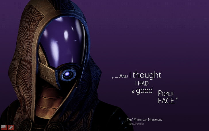 Mass Effect 3 Talizorah цифров тапет, Mass Effect, Mass Effect 2, Mass Effect 3, Tali'Zorah, цитат, лилаво, видео игри, HD тапет