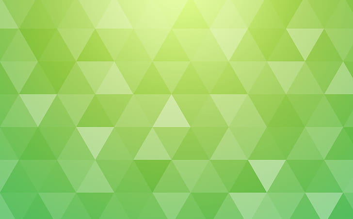 明るい緑の抽象的な幾何学的な三角形...、エアロ、パターン、緑、抽象、モダン、デザイン、背景、パターン、図形、三角形、幾何学、幾何学、多角形、菱形、8K、 HDデスクトップの壁紙