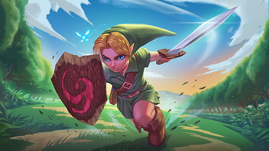 Zelda, Zelda Efsanesi: Zamanın Ocarina, Link, Zelda Efsanesi, HD masaüstü duvar kağıdı HD wallpaper