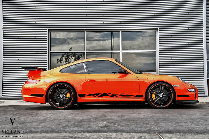 997, Jerman, GT3, oranye, porsche, supercar, tuning, vellano, roda, Wallpaper HD