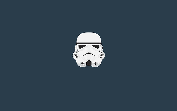 stormtrooper star wars minimalism casco, Fondo de pantalla HD
