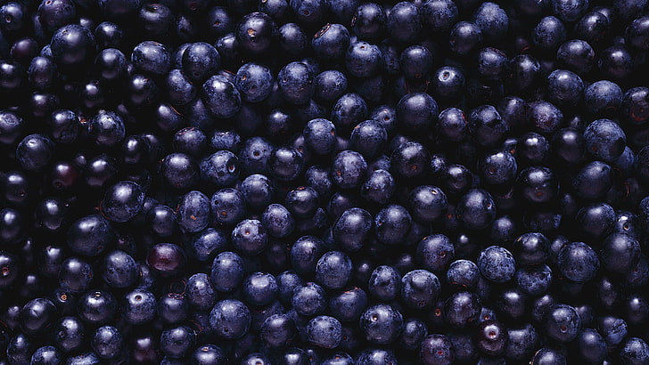 black cherry lot, blueberries, food, berries, HD wallpaper
