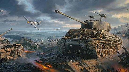 Tank, M4 Sherman, Wallpaper HD HD wallpaper