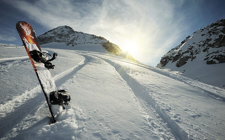التزلج والثلج والتزلج على الجليد والرياضة والشتاء، خلفية HD