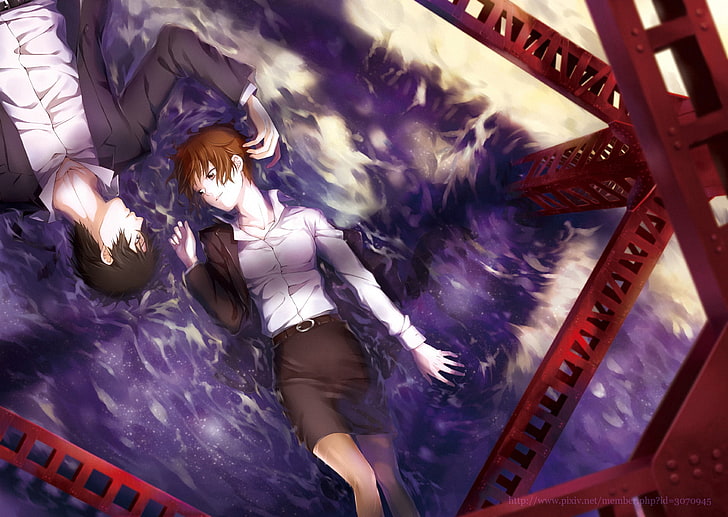 Anime, Psycho-Pass, Akane Tsunemori, Shinya Kogami, Wallpaper HD