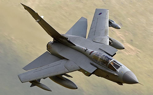 gray jet fighter, Panavia Tornado, jet fighter, airplane, aircraft, military aircraft, vehicle, HD wallpaper HD wallpaper