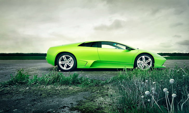 سيارة خضراء رائعة ، رائعة ، لطيفة ، سيارات، خلفية HD