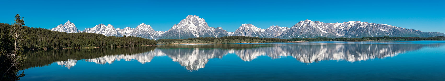 landscape photography of snowy mountain, jackson lake, jackson lake, Jackson Lake, Panoramic, landscape photography, snowy mountain, geo, lat, Moran, lon, geotagged, Adventure, Explore, Exploring, Teton Mountain Range, Grand Teton National Park, Grand Tetons, https, Reflection, Landscape, Mountain Range, Mountain View, National Park Service, Natural Wonder, Nature, NPS, Outdoor, Pano, Scenic, Spot, View, Cap, Still Water, Teton County, Park Road, Tetons, Tourism, Tourist Attraction, Travel Blog, Travel Photography, Traveling, Adventures, U.S. National Park Service, United States, National Park, Park  Vista, Water, Waterscape, World Travel, WY, Wyoming, lake, mountain, scenics, outdoors, sky, blue, beauty In Nature, mountain Peak, tranquil Scene, summer, HD wallpaper HD wallpaper