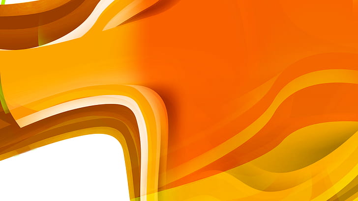 abstrait, orange, brillant, artwork, Fond d'écran HD